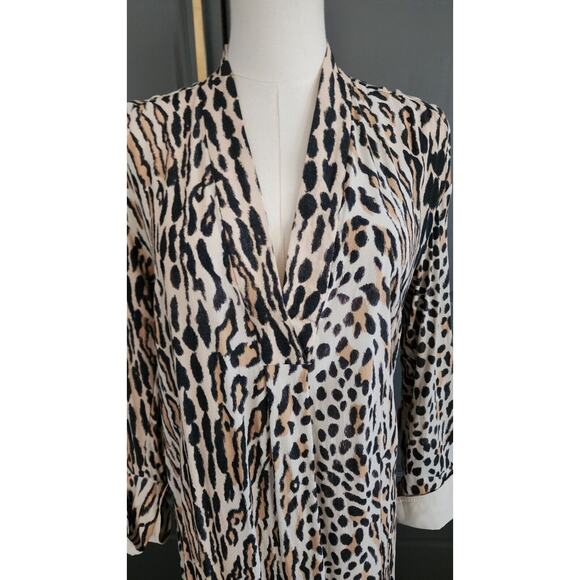 BY MALENE BIRGER Isslania Curved Hem Leopard print Shirt Dress Small? - Picture 8 of 12